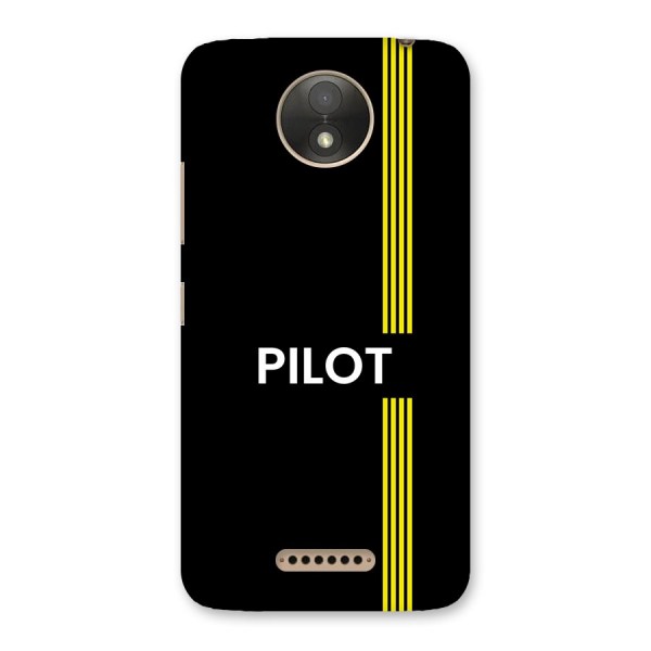 Pilot Stripes Back Case for Moto C Plus