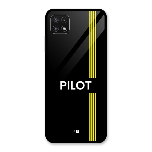 Pilot Stripes Glass Back Case for Galaxy A22 5G