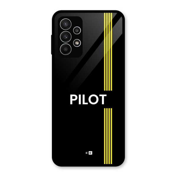 Pilot Stripes Glass Back Case for Galaxy A23