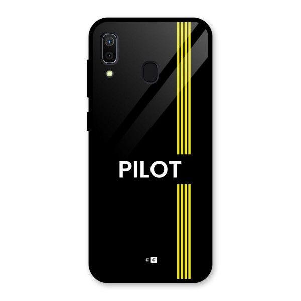 Pilot Stripes Glass Back Case for Galaxy A30