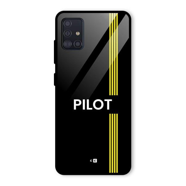 Pilot Stripes Glass Back Case for Galaxy A51