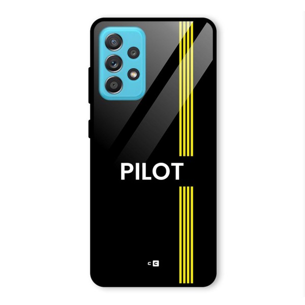 Pilot Stripes Glass Back Case for Galaxy A52