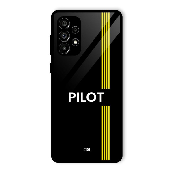 Pilot Stripes Glass Back Case for Galaxy A73 5G