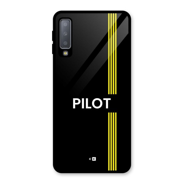 Pilot Stripes Glass Back Case for Galaxy A7 (2018)