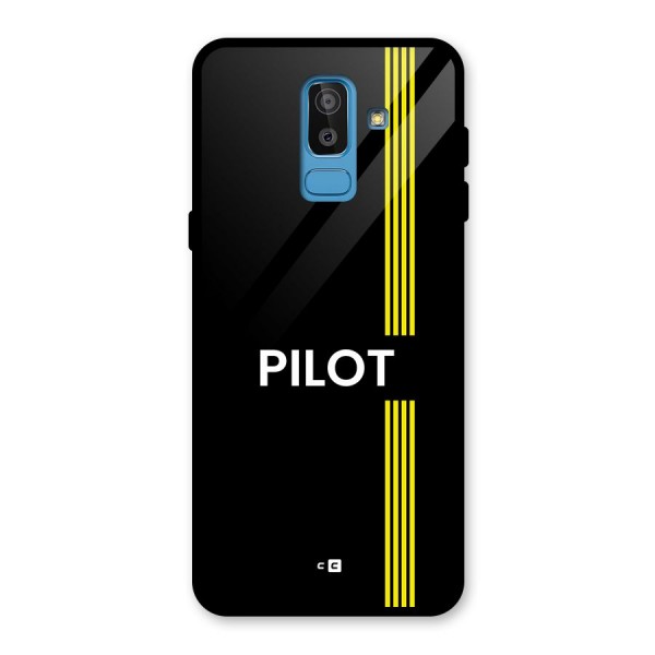 Pilot Stripes Glass Back Case for Galaxy J8