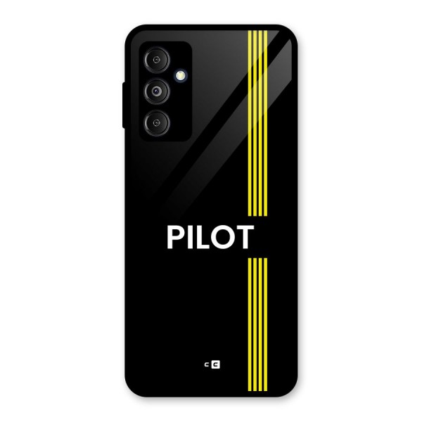 Pilot Stripes Glass Back Case for Galaxy M14 5G