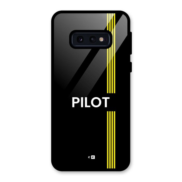 Pilot Stripes Glass Back Case for Galaxy S10e