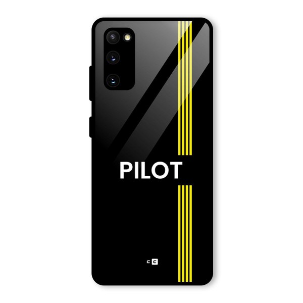 Pilot Stripes Glass Back Case for Galaxy S20 FE 5G