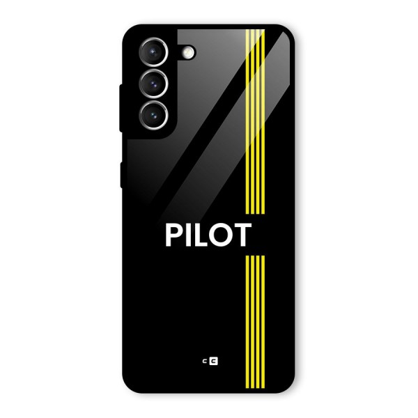Pilot Stripes Glass Back Case for Galaxy S21 5G