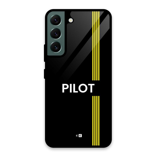 Pilot Stripes Glass Back Case for Galaxy S22 5G