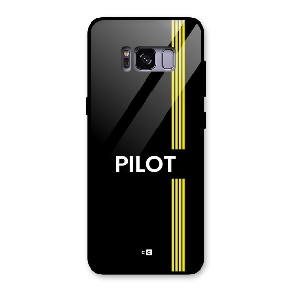 Pilot Stripes Glass Back Case for Galaxy S8