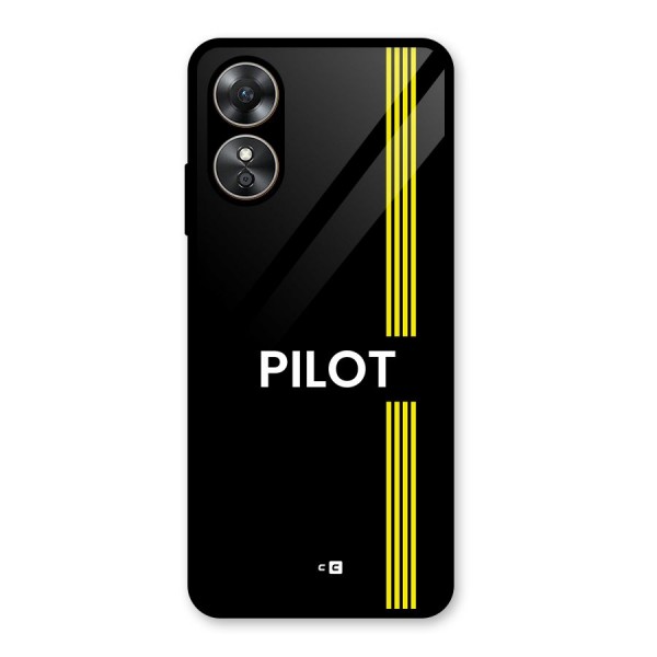 Pilot Stripes Glass Back Case for Oppo A17