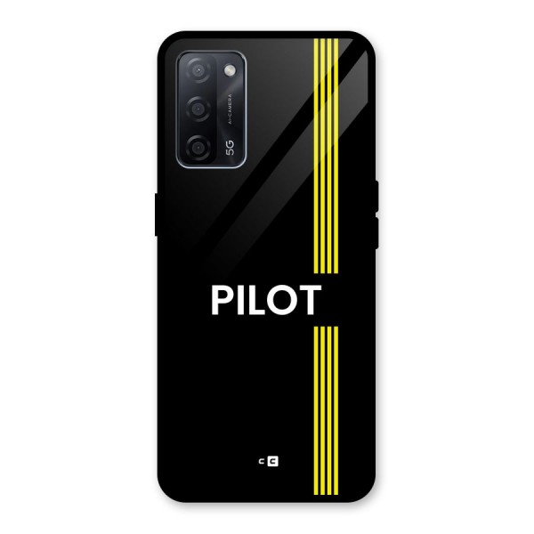 Pilot Stripes Glass Back Case for Oppo A53s 5G