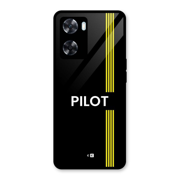 Pilot Stripes Glass Back Case for Oppo A77s