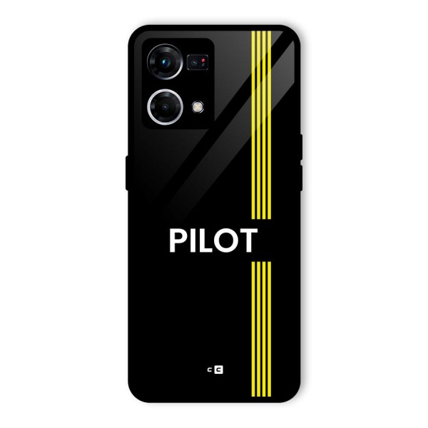 Pilot Stripes Glass Back Case for Oppo F21 Pro 4G