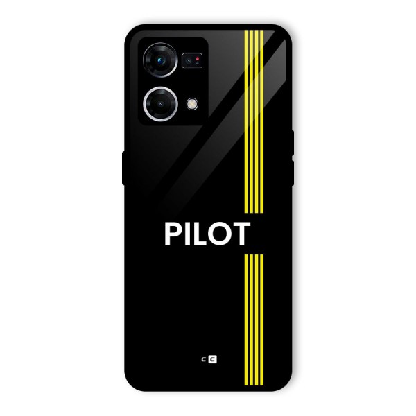 Pilot Stripes Glass Back Case for Oppo F21s Pro 4G