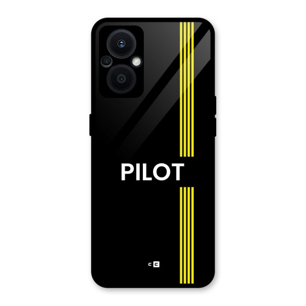 Pilot Stripes Glass Back Case for Oppo F21s Pro 5G