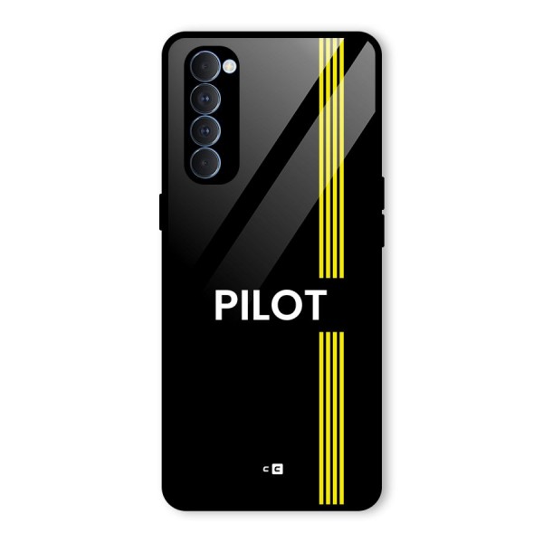 Pilot Stripes Glass Back Case for Oppo Reno4 Pro