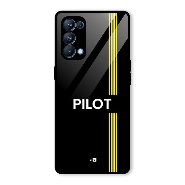 Pilot Stripes Glass Back Case for Oppo Reno5 Pro 5G