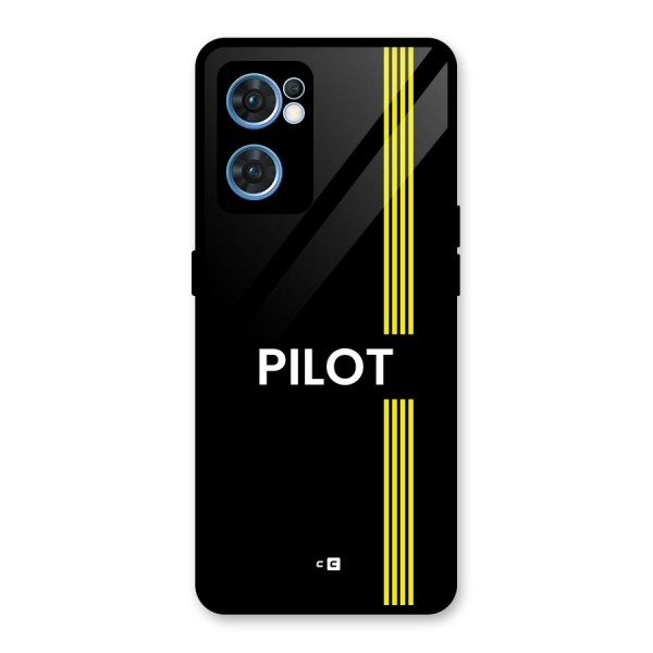 Pilot Stripes Glass Back Case for Oppo Reno7 5G