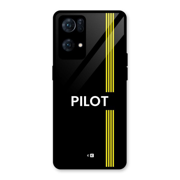 Pilot Stripes Glass Back Case for Oppo Reno7 Pro 5G