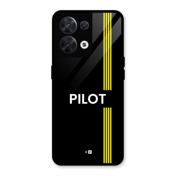 Pilot Stripes Glass Back Case for Oppo Reno8 5G