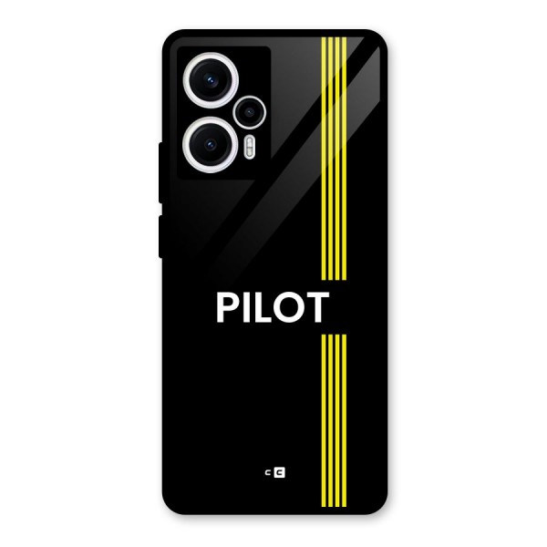 Pilot Stripes Glass Back Case for Poco F5