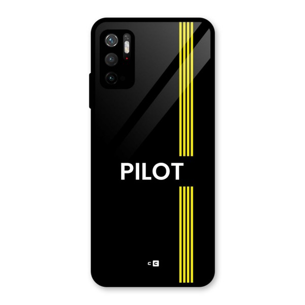 Pilot Stripes Glass Back Case for Poco M3 Pro 5G