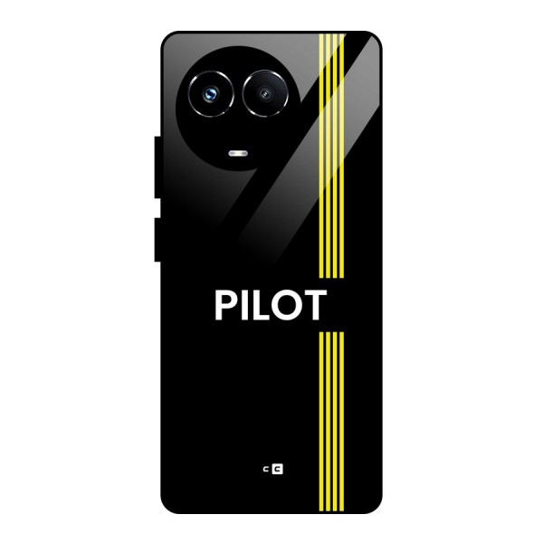 Pilot Stripes Glass Back Case for Realme 11X