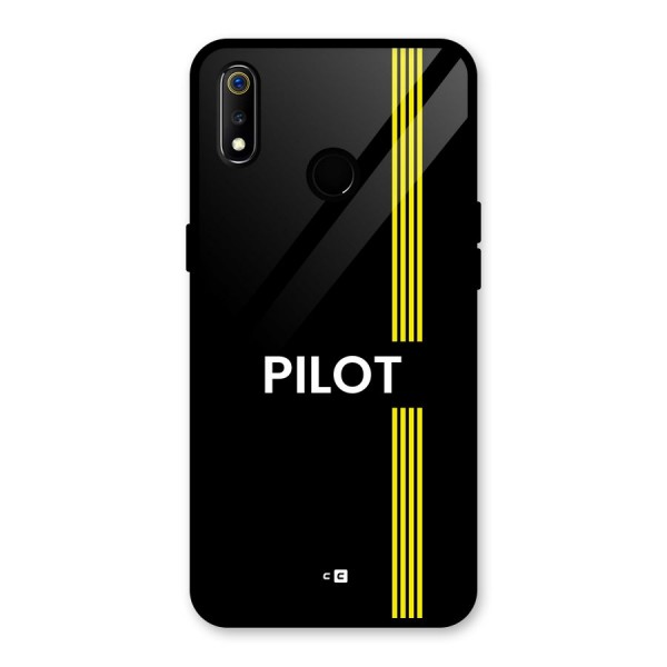 Pilot Stripes Glass Back Case for Realme 3