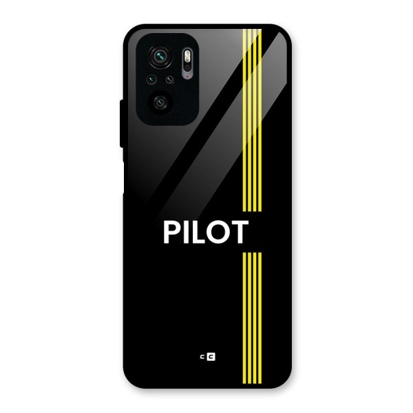 Pilot Stripes Glass Back Case for Redmi Note 10