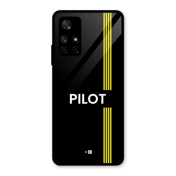 Pilot Stripes Glass Back Case for Redmi Note 11T 5G