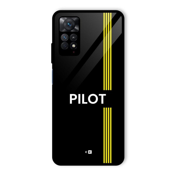 Pilot Stripes Glass Back Case for Redmi Note 11 Pro