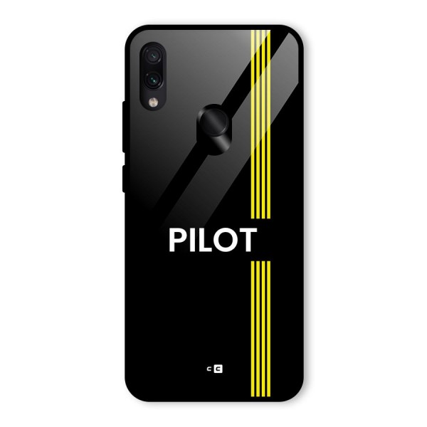 Pilot Stripes Glass Back Case for Redmi Note 7