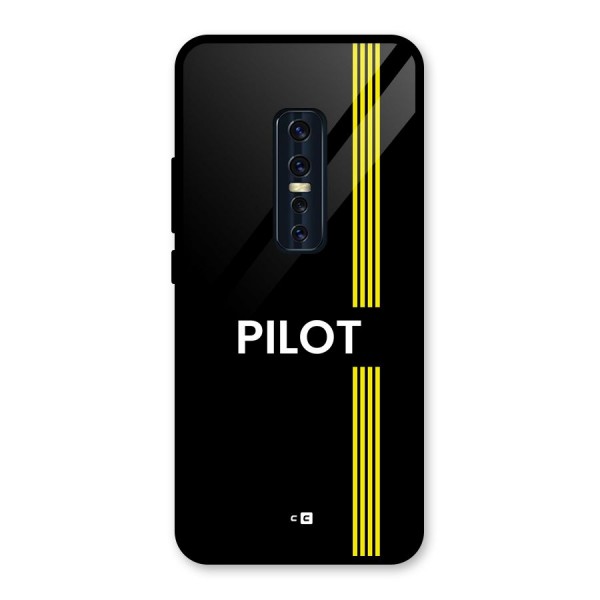 Pilot Stripes Glass Back Case for Vivo V17 Pro