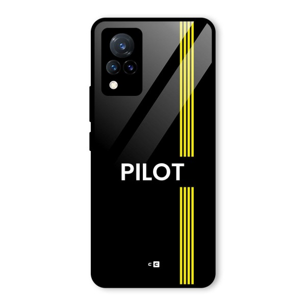 Pilot Stripes Glass Back Case for Vivo V21 5G