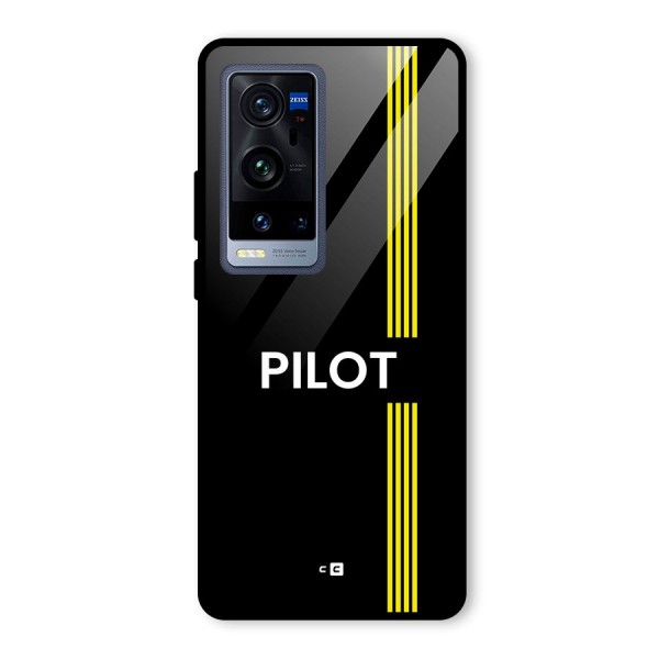 Pilot Stripes Glass Back Case for Vivo X60 Pro Plus