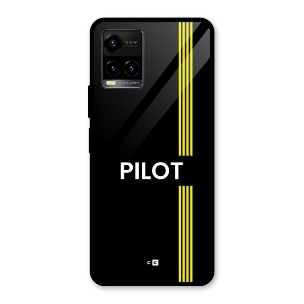 Pilot Stripes Glass Back Case for Vivo Y21G