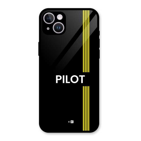 Pilot Stripes Glass Back Case for iPhone 14 Plus