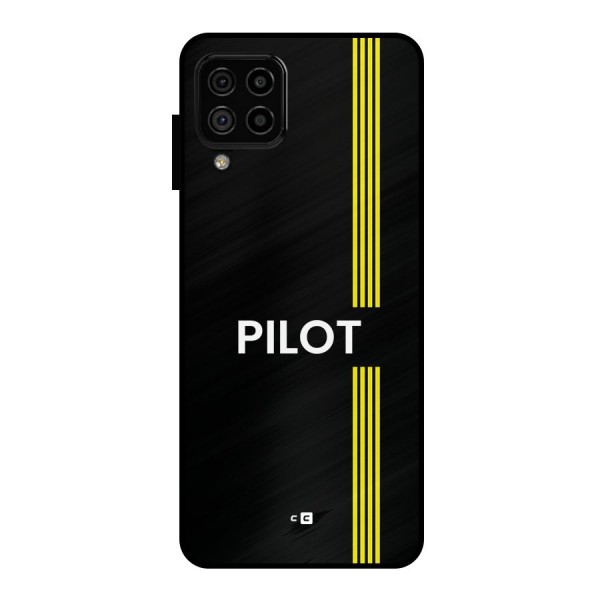 Pilot Stripes Metal Back Case for Galaxy A22 4G