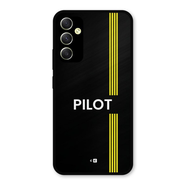 Pilot Stripes Metal Back Case for Galaxy A34