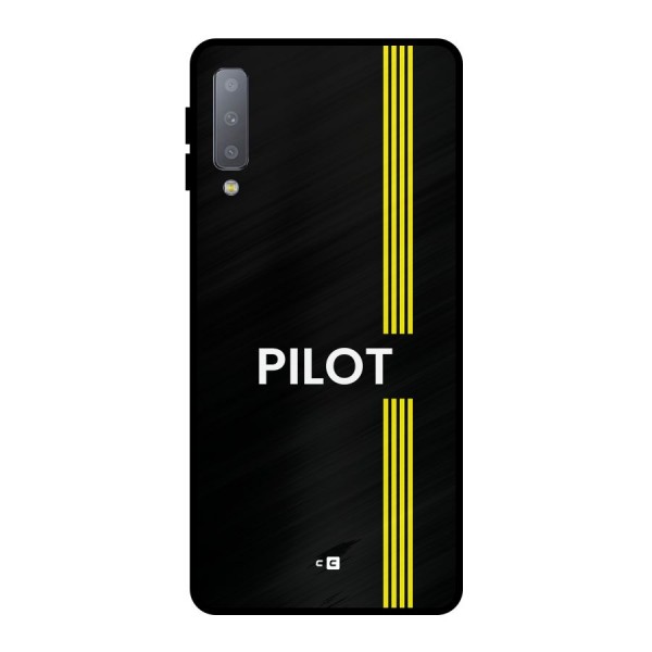 Pilot Stripes Metal Back Case for Galaxy A7 (2018)