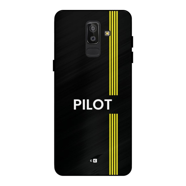 Pilot Stripes Metal Back Case for Galaxy J8