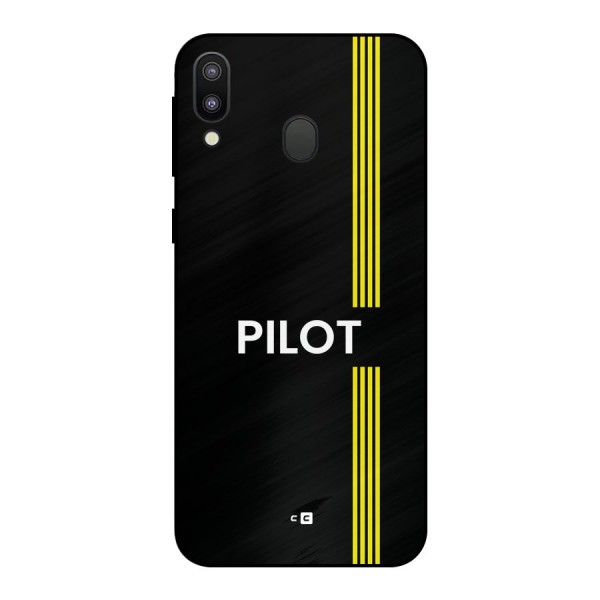 Pilot Stripes Metal Back Case for Galaxy M20