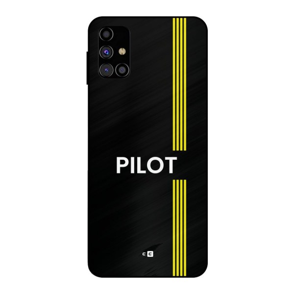 Pilot Stripes Metal Back Case for Galaxy M31s