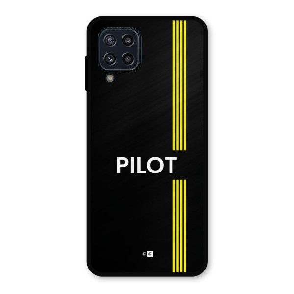 Pilot Stripes Metal Back Case for Galaxy M32