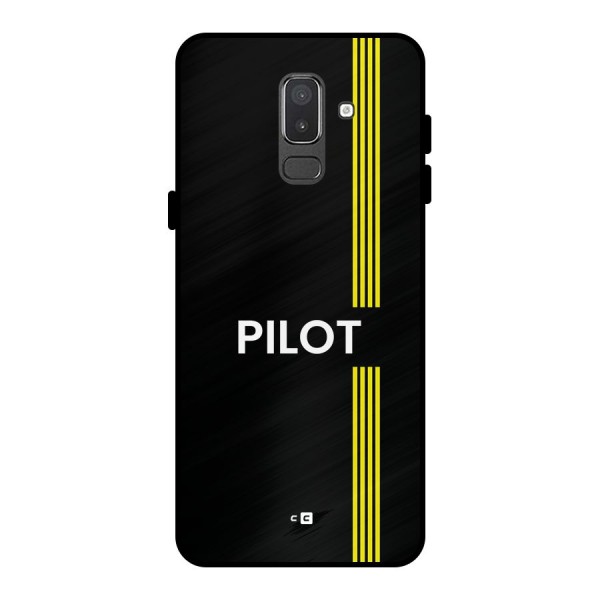 Pilot Stripes Metal Back Case for Galaxy On8 (2018)