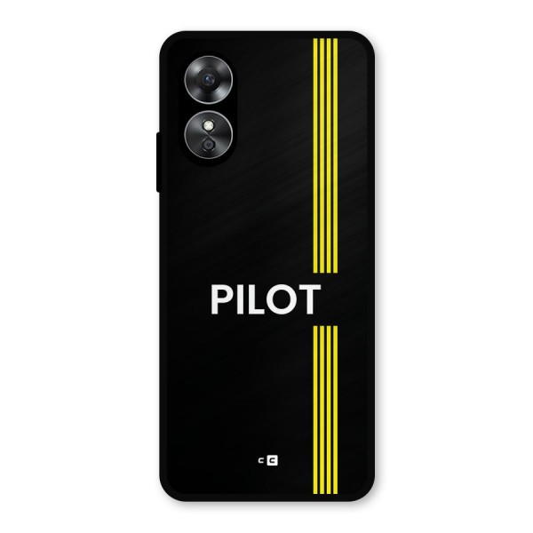 Pilot Stripes Metal Back Case for Oppo A17