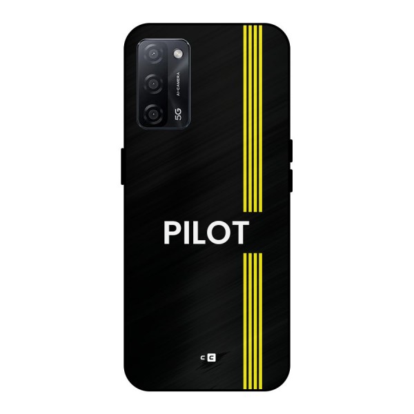 Pilot Stripes Metal Back Case for Oppo A53s 5G