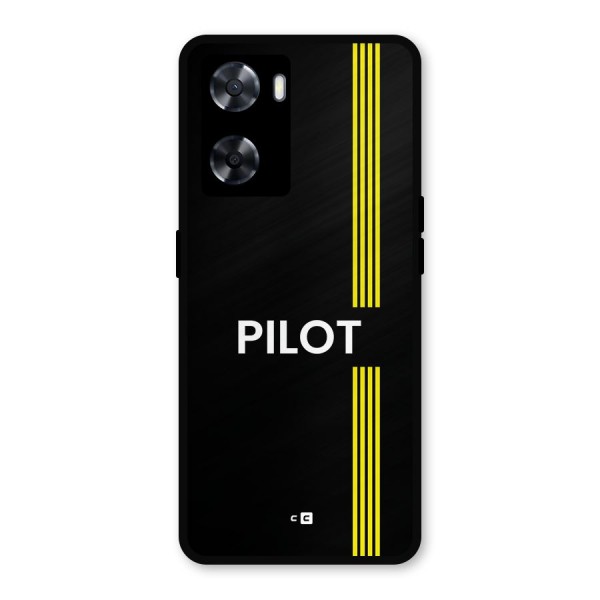 Pilot Stripes Metal Back Case for Oppo A57 2022